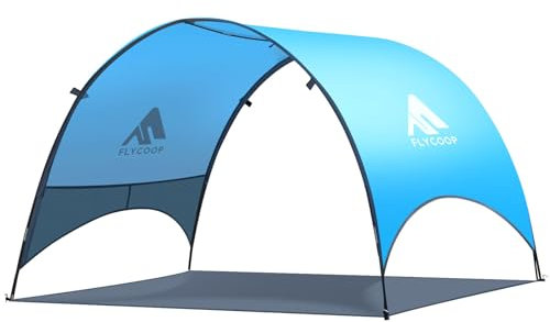 Strandmuschel Strandzelt Sonnenschutz: Kompakt zusammenklappbar (43x10 cm), 360° Belüftung, große seitliche Aufbewahrungstasche, tragbarer UV-Schutz Windschutz Strand für den Strand