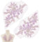 NBEADS 1 paio di Applicazioni In Pizzo Floreale 3D, Toppa con Paillettes e Perline A Forma di Fiore Lilla Da Cucire e Ricamare per Abiti Da Sposa Accessori per Abbigliamento Fai Da Te, 18.3x37cm