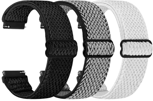 Janpso Correas de 22mm compatible con Amazfit GTR 4/3/3 Pro/Amazfit GTR 2e/2/Amazfit GTR 47mm/Bip 5/6/Xiaomi Redmi Watch 5 Active/Lite, pulsera deportiva de nailon elástico suave para mujeres y hombre