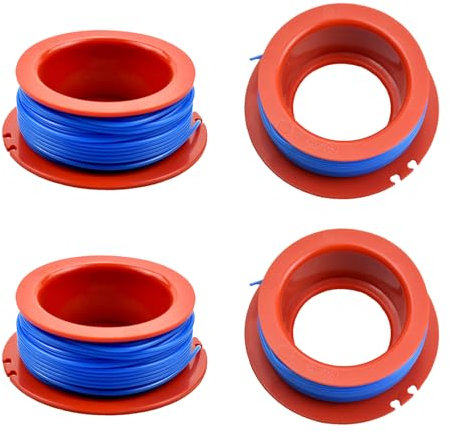 CHIHOLEN 4pcs Strimmer Spool Compatible with Flymo Fly031 5131060-90/6 5131106090, Φ1.5mm 32ft Replacement Autofeed Spool for Flymo ET21, Mini Trim, Mini Trim ST and MCCULLOCH MT21(4 Spool)