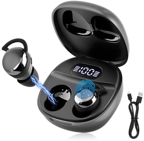 Sleep Earbuds for Side Sleepers, Wireless Bluetooth 5.4 Mini Earphones | Sleeping Headphones with Noise Cancelling, 30H Playtime, IP7 Waterproof, Comfortable, for Insomnia Relaxation Travel
