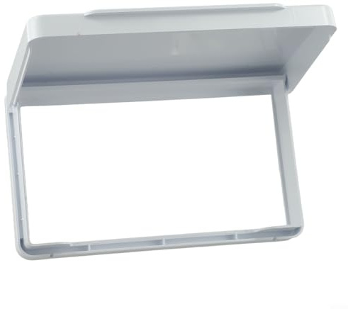 BlesConi Cache interrupteur mural type 86, réversible et étanche, pour double prise dans la salle de bain, la cuisine et les espaces extérieurs, ultra fin, 2 cm, noir (blanc)
