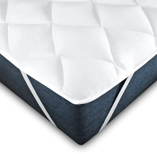 Mister Sandman Matratzenschoner – Weiche Matratzenauflage, Atmungsaktiv & Oeko-TEX Zertifiziert, Microfaser-Polyester – Matratzentopper, Höhe 2 cm, Weiß (120x200)