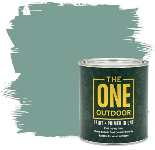 THE ONE Outdoor Paint - Sage Blue, 2.5 Litre | Durable Exterior Paint for Wood, Metal & Masonry | Weather Resistant Finish