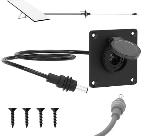 daboot Starlink Mini kit de passage mural en aluminium IP67 étanche 5,5 x 2,1 mm CC femelle pour camping-car, van, bateau, boîte de batterie, prise de courant
