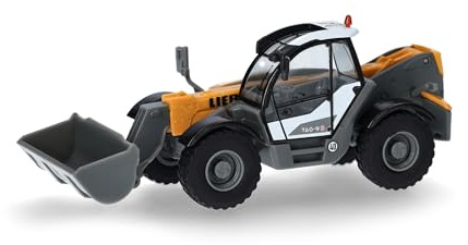 Herpa LKW Modell Liebherr Teleskoplader T60-9S Liebherr, Miniatur im Maßstab 1:87, Sammlerstück, Made in Germany, Kunststoff