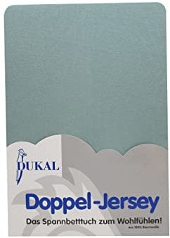 Dukal | Spannbettlaken oval für Kinderwagen Stubenwagen Wiegen Beistellbett | 30x70 – 32x75 cm | aus hochwertigem DOPPEL-Jersey | 100% Baumwolle | Farbe: Jade