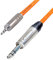 Stereo Mini jack to Stereo 1/4 Jack Lead. Van Damme Cable. Neutrik Headphone (4m, Orange)