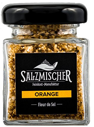Salzmischer Salzmischung / Gewürzmischung 35g im Glas Orangensalz (Fleur de Sel de Guérande mit getrockneten Orangen, Zitronengras, Kardamom, Koriander und Zimt)