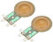 sourcing map 25.5mm Tweeter Voice Coil Speaker Resin Membrane Drive Head 8 Ohm 2pcs
