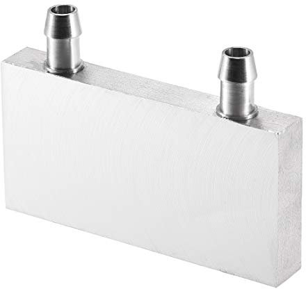 sourcing map Wasserkühlblock mit Düse an der Langen Seite für CPU Grafikkühler 40x80mm