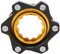 Adattatore Centerlock per Bicicletta Adattatore per Bici Sedile di conversione Adattatore per rotore del Freno a Disco a 6 Fori per Mountain Bike(Nero + Oro)