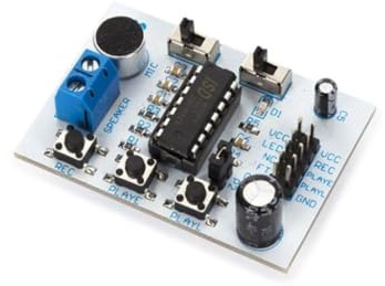Whadda Elektronikmodul, zur Aufnahme und Wiedergabe von 20 Sekunden Audio mit Flash-Speicher