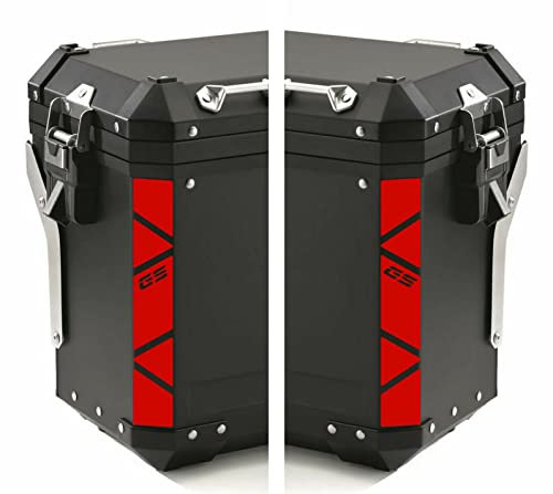 2pz adesivi rifrangenti compatibili con Motorrad F 650 700 800 R 1150 1200 1250 GS A (grigio-rosso)