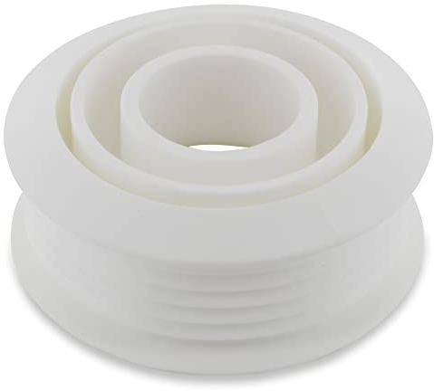 DL-pro Flush Pipe Connector - 28-44 mm Plastic Connection for Toilet Pipe with 55 mm Diameter