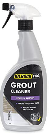 Kilrock Grout & Tile Cleaner 750ml - Revives & restores grout to its original colour - Breaks down grime, dirt, scale and mould Grey