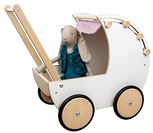 Meppi Puppenwagen Lollipop aus Holz für Babypuppen bis 40 cm