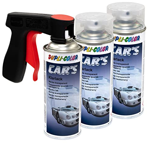 Klarlack Lack Spray Car's Dupli Color 385858 glänzend 3 X 400 ml mit Pistolengriff