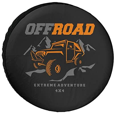 Copertura per ruota di scorta per auto, fuoristrada Extreme Adventure, impermeabile e antipolvere, adatta per SUV, camper, rimorchi, ruote da 40,6 cm