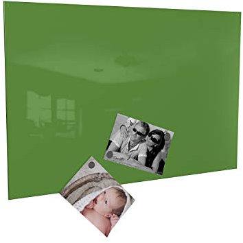 Magnettafel Magnetwand (verschiedene Größen und Farben) inklusive 10 Magnete - Made in Germany (50 x 80 cm, grün)