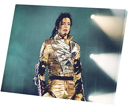 Wandbild Leinwand Michael Jackson Jacke Dore Live Sänger Pop Star Celebrite (40cm x 30cm)