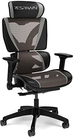 RESPAWN SPECTER Ergonomic Mesh Office & Gaming Chair - High Back, Flip-Back Arms, Depth-Adjustable Seat Slide, Performance Cooling Mesh, Adjustable Headrest - Graphite Grey
