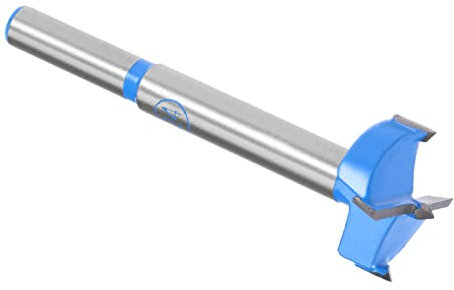 Kozelo Brocas Taladros Brocas - [24 mm] Tungsteno Carburo Barrena Abridor para Madera Muebles Bisagra Carpintería Uso, Vástago Redondo, Azul Oscuro