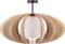 Deckenleuchte Esstisch TARIRO Holz Eiche Beige Stoff dekoratives Licht E27 Ø44cm runde Deckenlampe Wohnzimmer