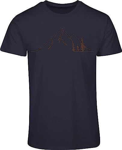 Camiseta de montaña para hombre: Montañas de la Luna – Camiseta de escalada para hombre – Regalo para excursionistas – Montañeros – Equipo al aire libre, gris oscuro, XXL