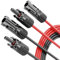 2X 2 Meter Solarkabel 4mm2 H1Z2Z2-K schwarz & rot - PV Kabel 4mm2 UV-beständig - Solarleitung 4mm2, PV Leitung, Photovoltaik Montage Zubehör, Solar Kabel 4qmm von ABSINA
