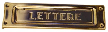 TEKLiNe Briefkasten aus Messing, rechteckig, Bronze, Briefkasten, Briefkasten, 23 x 6 cm
