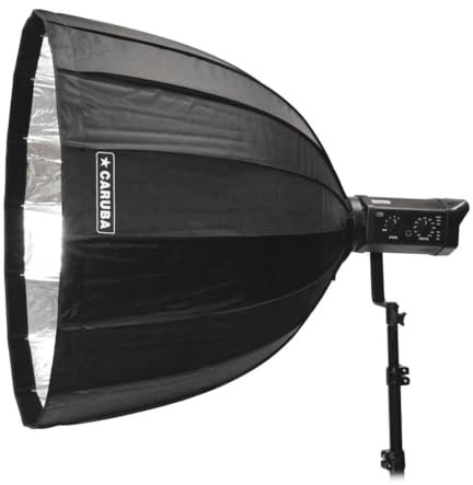 Caruba Deep Parabolic Softbox – soluzione di illuminazione versatile con design profondo, inclusa custodia per il trasporto – Diametro di 90 cm, profondità di 70 cm – transizione delicata di Ombra
