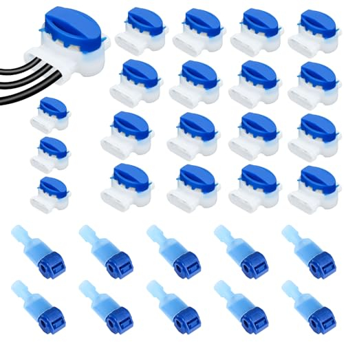 Kabelverbinder Wasserdicht, 30 Stück Kabelverbinder für Mähroboter, Anschlussklemmen mit Gel Kabel Verbinden, 314 Wasserdicht Verbindungsklemmen, für Rasenroboter Garten Outdoor