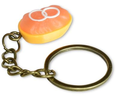 Mettbrötchen Anhänger Schlüsselanhänger Schmuck Hackepeter Semmel Mett (Bronze)