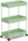 SPACEKEEPER Rollbarer Aufbewahrungswagen, 3 Etagen, Badezimmer-Organizer, Waschküchen-Organizer, Mehrzweckwagen, mobiles Regal, multifunktionale Regale für Büro, Küche, Bad, Grün