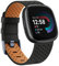 Wanme Armband für Fitbit Versa 4 Armband/Fitbit Sense 2 Armband für Damen Herren, Weich Leder Armbänder, Wasserdichtes Sport Ersatzarmband für Fitbit Versa 4 / Sense 2 Uhrenarmband, Klein Schwarz
