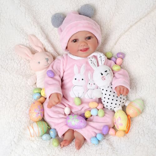 BABESIDE Reborn-Puppen Realistische Babypuppe 17 Zoll Sunny Lebensechte Babypuppen Mädchen Reborn-Kleinkindpuppen Realistische Neugeborene die Wie im Echten Leben Aussehen