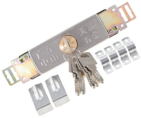 ANDRESLAD Serrure Pour Porte De Garage à Rideau Verticale Verrou Anti-rouille Avec Clés Serrure De Sécurité Robuste Facile à Utiliser Et Résistant Au