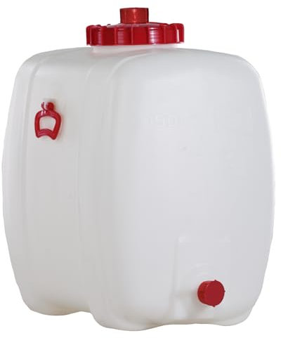 Graf Universal-Fass 150 Liter oval aus lebensmittelechten PE - Wasserkanister, Kanister, Gärbehälter, Wasserbehälter, Mostfass, Wasserfass, Fass mit Deckel, Kunststofffass, Barrel, Deckelfass