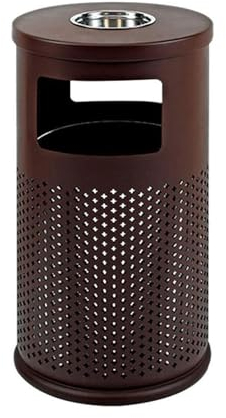 Poubelle Jardin, Poubelle extérieure Poubelle extérieure Grande Poubelle de Recyclage cylindrique, adaptée aux Espaces Publics des écoles du Parc (Vert) Poubelle (Color : 1)