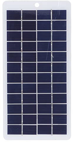 Syrisora Panneau Solaire en Silicone Polycristallin 5W 12V Chargeur de Panneau Solaire Portable à Haute Transmission de la Lumière pour L'éclairage Public