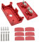 perfeclan Generischer Stromverteilungsblock, 300 A, Sammelschienen-Anschlussblock, staubdicht, mit Bolzen, Sammelschienen-Klemmenblock für Wohnmobile, Autos, Rot M6