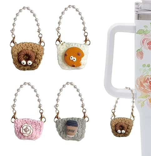 DLDXGXNR Butterfly Charms for Stanley Cup 4Pcs Stanley Cup Charms Accessories Butterfly Water Bottle Charms Glitter Crystal Charms for Tumblers Stanley Cup Accessories, Mini, Alloy Acrylic fiber, No