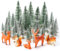 KINDPMA 35 Stück Miniatur Weihnachtsbaum Mini Künstlich und Hirsch Tannenbaum Deko Figuren Weihnachten Mini Tannenbaum Grün Klein Weihnachtsfiguren Weihnachtsdeko für Tischdeko DIY Schaufenster