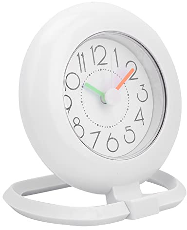 YUMILI Duschuhr, Badezimmeruhr, Hängeuhr, Dusch-Timer, Dual-Use-Hängetischuhr, Badezimmer, Küche, Heimdekoration Geeignet für Toilette (Weiß)