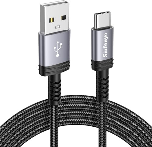 3M Cavo Caricabatterie per Controller PS5, Samsung Galaxy S22 Ultra S23 S24 S25 S21 S20 S10 S10+ A50 A51 A40 A20e, Redmi Note 13 Pro 12 11 10,Mi 13 12 11T 11 Lite Pro 10, Cavo USB C Nylon intrecciato