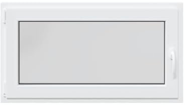 vidaXL Kellerfenster RISOR 110x50 cm Dreh Kipp DIN Links Weiß