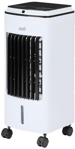 Taylor & Brown 80W Evaporative Air Cooler - Portable AC With LED Display Remote Timer - 3 Position Speed Adjustment - Cooler/Humidifier Function - 120° Oscillating Swing Function