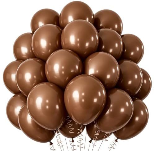 Luftballon Girlande Braun, 100 Stück 10 Zoll Braun luftballons, Brauns Girlande Luftballons Geburtstag Set, Matte Brauns Latex Ballons Set für Geburtstag Babyparty Hochzeit Festival Jahrestag Deko