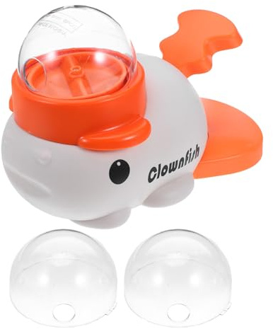 JOINPAYA Interactive Dog Treat Dispenser Whale Shape, Press and Rotate Slow Feeder for Puppies, White Puzzle Feeder for Healthy Eating and Training